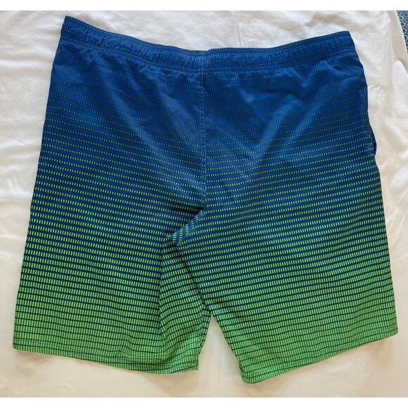 Nike XL Mens Blue & Green Gradient Swim Shorts With Drawstring Waist & Mesh Lini - Picture 4 of 4